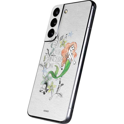 Disney The Little Mermaid Ariel and Flounder Art Galaxy S22 Skin
