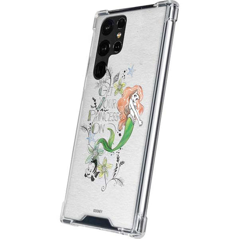 Disney The Little Mermaid Ariel and Flounder Art Galaxy S22 Ultra Clear Case