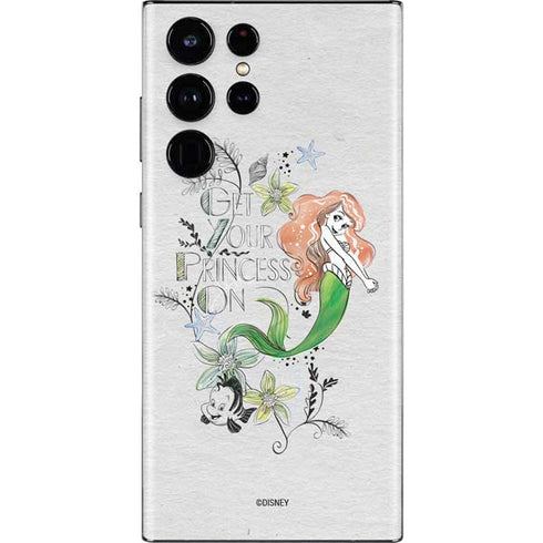 Disney The Little Mermaid Ariel and Flounder Art Galaxy S22 Ultra Skin