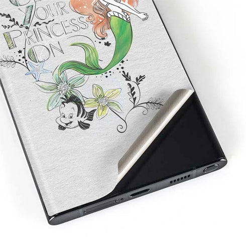 Disney The Little Mermaid Ariel and Flounder Art Galaxy S22 Ultra Skin