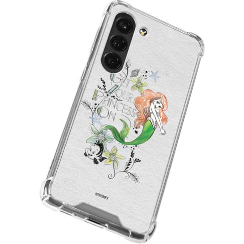 Disney The Little Mermaid Ariel and Flounder Art Galaxy S23 Clear Case