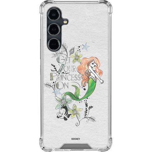 Disney The Little Mermaid Ariel and Flounder Art Galaxy S23 FE Clear Case