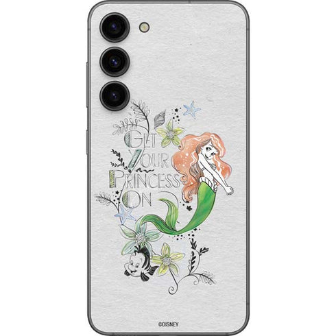 Disney The Little Mermaid Ariel and Flounder Art Galaxy S23 Plus Skin