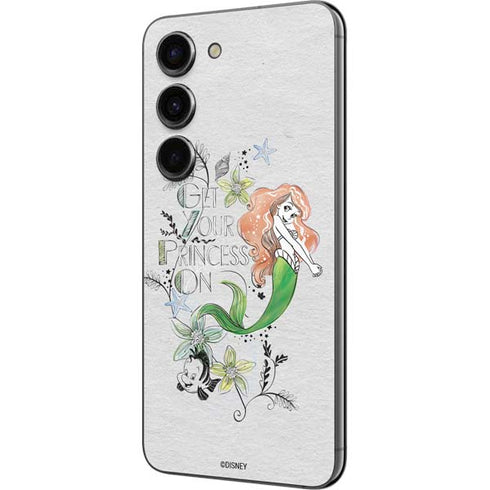 Disney The Little Mermaid Ariel and Flounder Art Galaxy S23 Skin