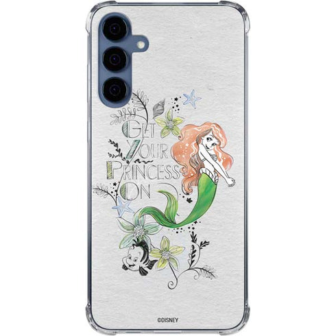 Disney The Little Mermaid Ariel and Flounder Art Galaxy S24 Clear Case