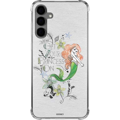 Disney The Little Mermaid Ariel and Flounder Art Galaxy S24 Plus Clear Case