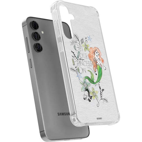 Disney The Little Mermaid Ariel and Flounder Art Galaxy S24 Plus Clear Case