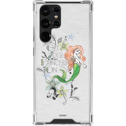Disney The Little Mermaid Ariel and Flounder Art Galaxy S24 Ultra Clear Case