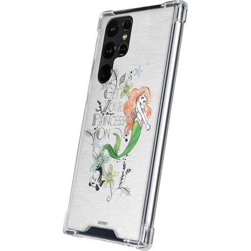 Disney The Little Mermaid Ariel and Flounder Art Galaxy S24 Ultra Clear Case