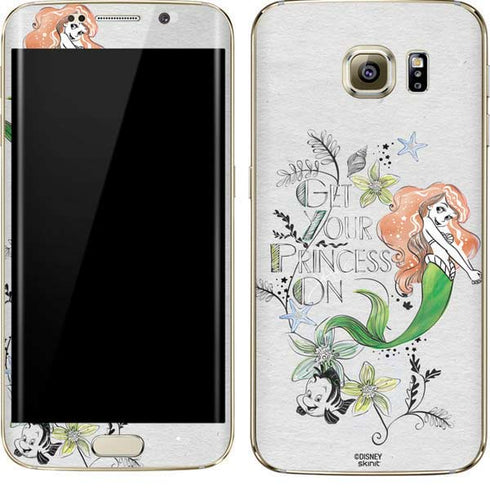 Disney The Little Mermaid Ariel and Flounder Art Galaxy S7 Edge Skin