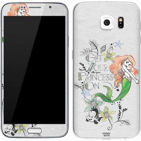 Disney The Little Mermaid Ariel and Flounder Art Galaxy S7 Skin