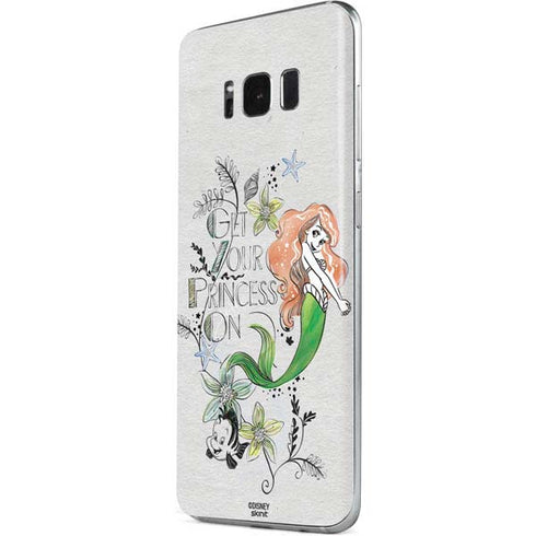 Disney The Little Mermaid Ariel and Flounder Art Galaxy S8 Skin
