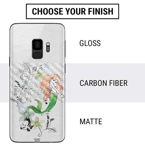 Disney The Little Mermaid Ariel and Flounder Art Galaxy S9 Skin