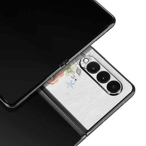 Disney The Little Mermaid Ariel and Flounder Art Galaxy Z Fold3 5G Skin