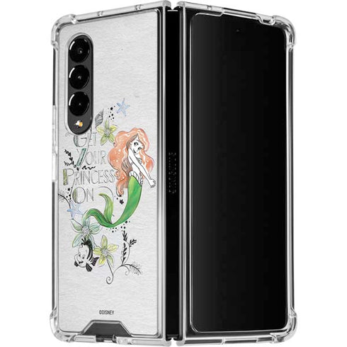 Disney The Little Mermaid Ariel and Flounder Art Galaxy Z Fold4 5G Clear Case