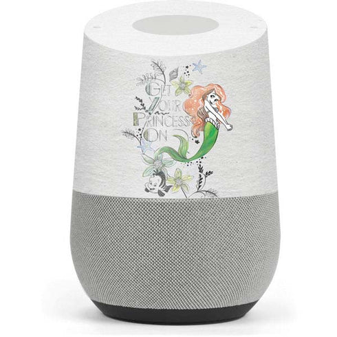 Disney The Little Mermaid Ariel and Flounder Art Google Home Skin