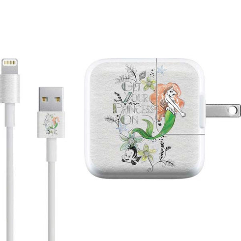 Disney The Little Mermaid Ariel and Flounder Art iPad Charger (10W USB) Skin