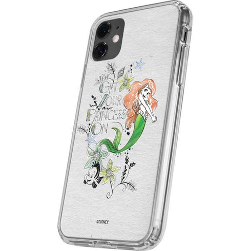 Disney The Little Mermaid Ariel and Flounder Art iPhone 11 Clear Case
