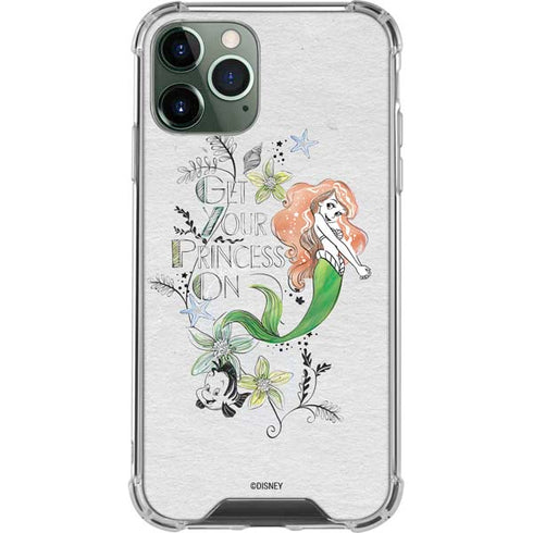 Disney The Little Mermaid Ariel and Flounder Art iPhone 11 Pro Max Clear Case