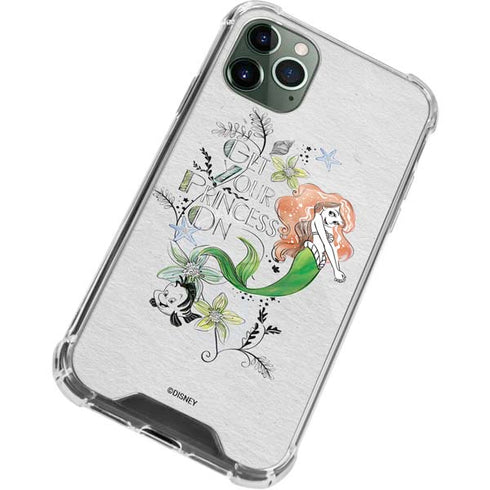 Disney The Little Mermaid Ariel and Flounder Art iPhone 11 Pro Max Clear Case