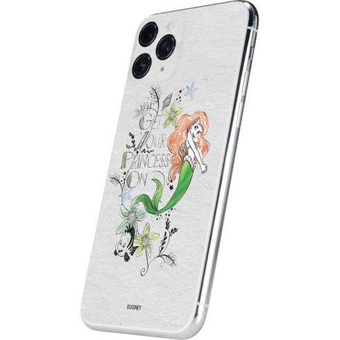 Disney The Little Mermaid Ariel and Flounder Art iPhone 11 Pro Skin