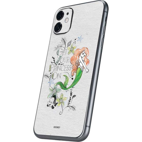 Disney The Little Mermaid Ariel and Flounder Art iPhone 11 Skin