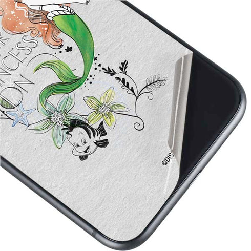 Disney The Little Mermaid Ariel and Flounder Art iPhone 11 Skin