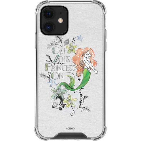 Disney The Little Mermaid Ariel and Flounder Art iPhone 12 Mini Clear Case