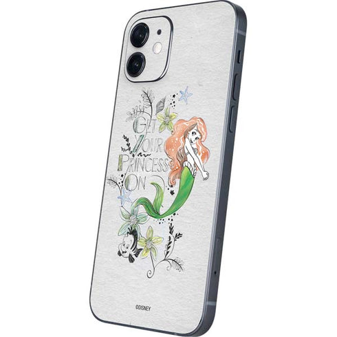 Disney The Little Mermaid Ariel and Flounder Art iPhone 12 Skin