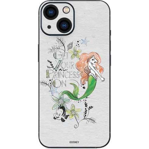 Disney The Little Mermaid Ariel and Flounder Art iPhone 13 Mini Skin