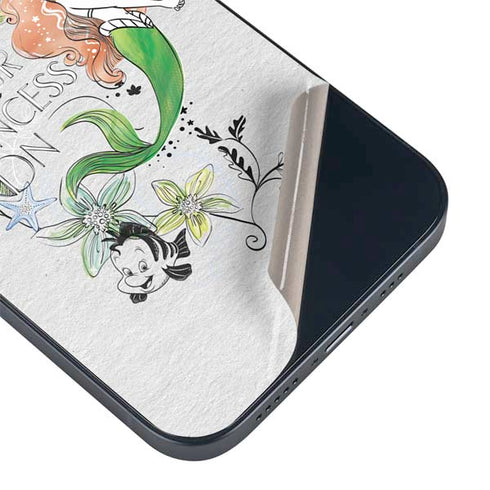 Disney The Little Mermaid Ariel and Flounder Art iPhone 13 Mini Skin