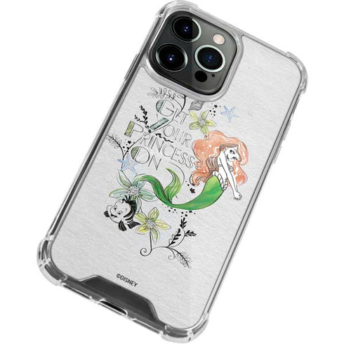 Disney The Little Mermaid Ariel and Flounder Art iPhone 13 Pro Clear Case