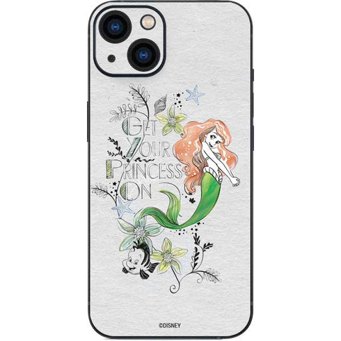 Disney The Little Mermaid Ariel and Flounder Art iPhone 13 Skin