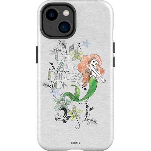 Disney The Little Mermaid Ariel and Flounder Art iPhone 15 Plus Impact Case
