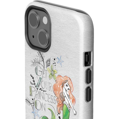 Disney The Little Mermaid Ariel and Flounder Art iPhone 15 Plus Impact Case