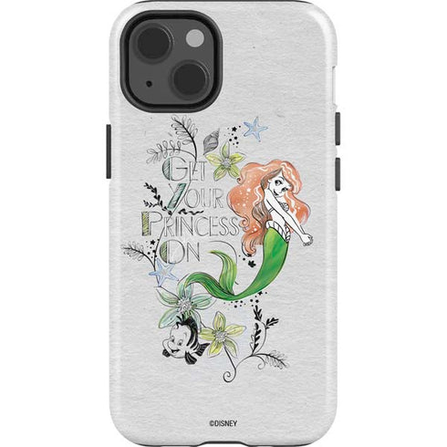 Disney The Little Mermaid Ariel and Flounder Art iPhone 15 Impact Case