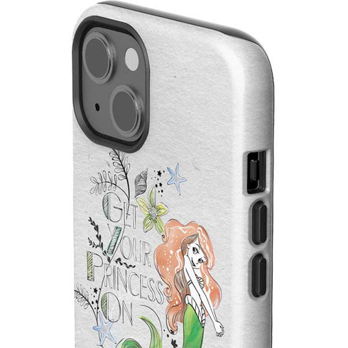 Disney The Little Mermaid Ariel and Flounder Art iPhone 15 Impact Case