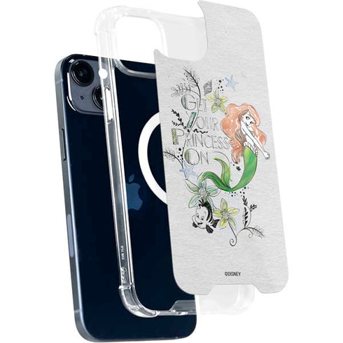 Disney The Little Mermaid Ariel and Flounder Art iPhone 15 Plus MagSafe Case