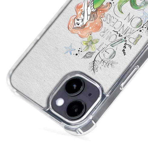 Disney The Little Mermaid Ariel and Flounder Art iPhone 15 Plus MagSafe Case