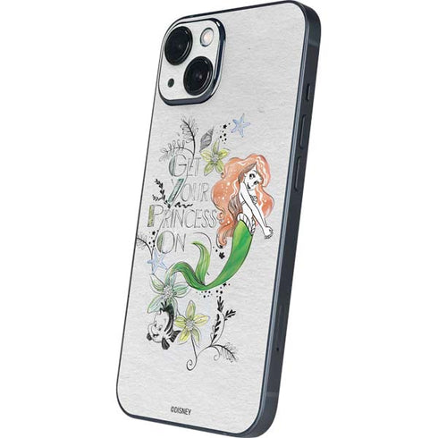 Disney The Little Mermaid Ariel and Flounder Art iPhone 15 Plus Skin