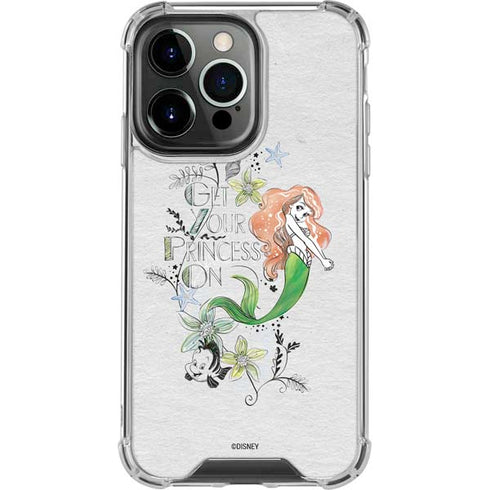 Disney The Little Mermaid Ariel and Flounder Art iPhone 15 Pro Clear Case