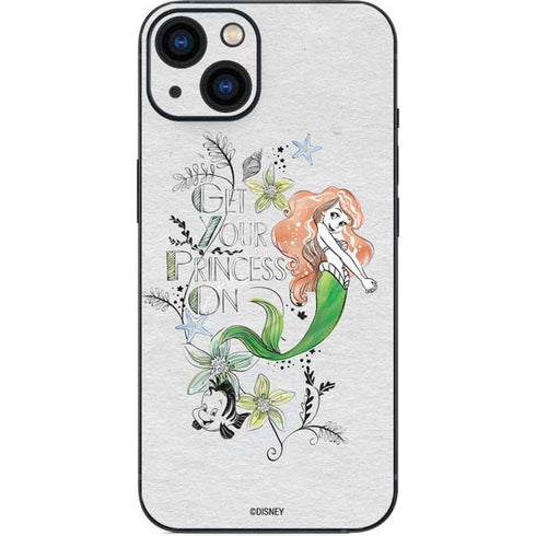 Disney The Little Mermaid Ariel and Flounder Art iPhone 14 Skin