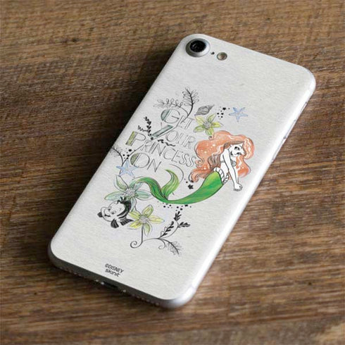 Disney The Little Mermaid Ariel and Flounder Art iPhone 8 Skin