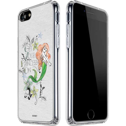 Disney The Little Mermaid Ariel and Flounder Art iPhone SE (2nd & 3rd Gen) Clear Case