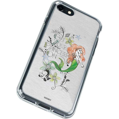 Disney The Little Mermaid Ariel and Flounder Art iPhone SE (2nd & 3rd Gen) Clear Case
