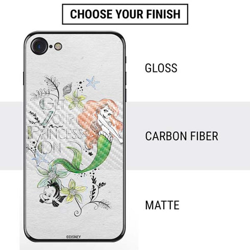 Disney The Little Mermaid Ariel and Flounder Art iPhone SE (2nd & 3rd Gen) Skin