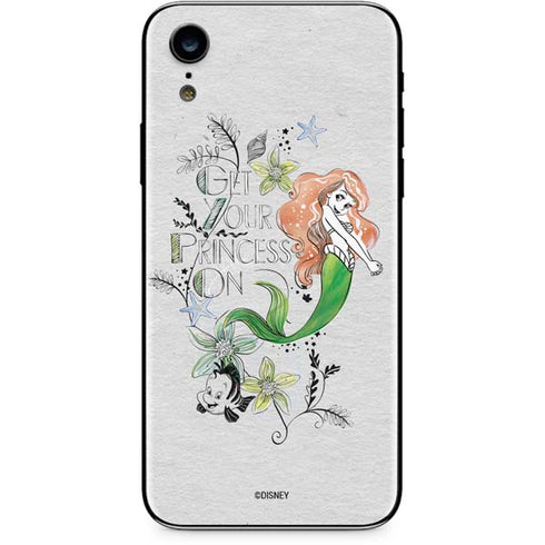 Disney The Little Mermaid Ariel and Flounder Art iPhone XR Skin