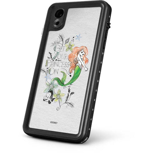 Disney The Little Mermaid Ariel and Flounder Art iPhone XR Waterproof Case