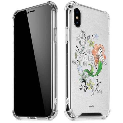 Disney The Little Mermaid Ariel and Flounder Art iPhone XS Max Clear Case