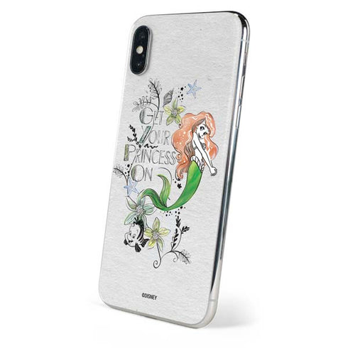 Disney The Little Mermaid Ariel and Flounder Art iPhone XS Max Skin